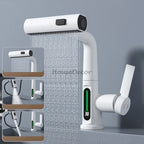 Modern bathroom basin mixer tap waterfall spout additional view