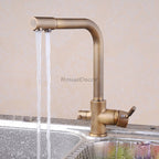 Modern kitchen sink mixer tap swivel spout additional view