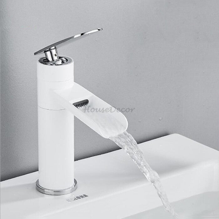 Modern bath shower mixer tap waterfall spout additional view