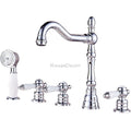 Chrome bath shower mixer tap deck mounted design main view