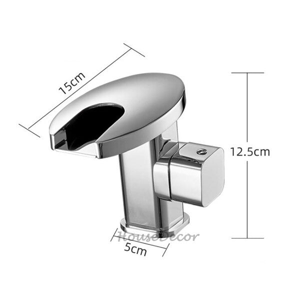 Modern bath shower mixer tap waterfall spout additional view