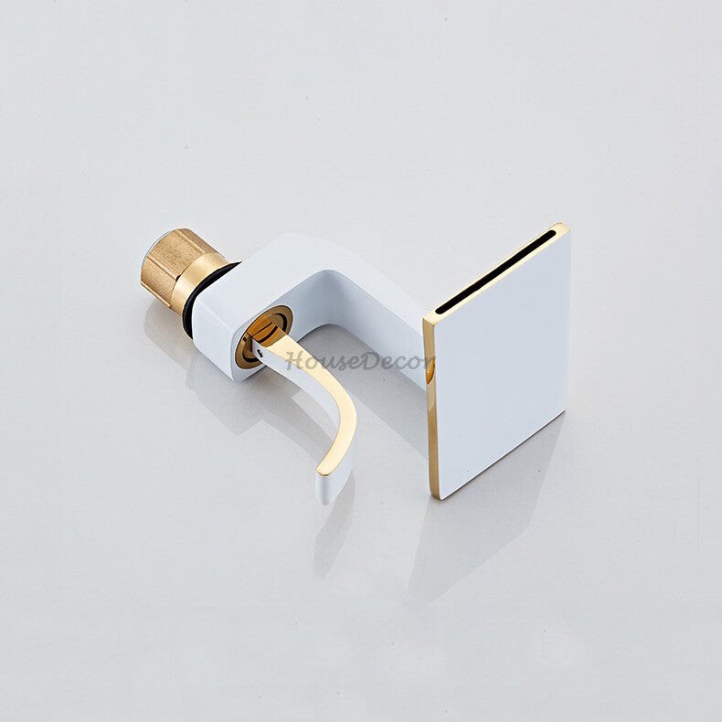 Modern bath shower mixer tap waterfall spout additional view
