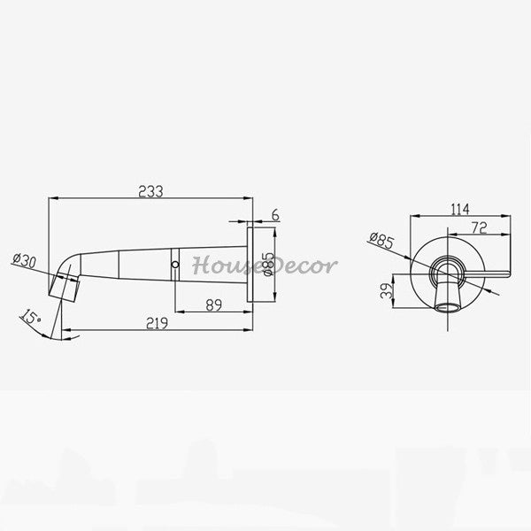 Modern Brass bath shower mixer tap swivel spout additional view