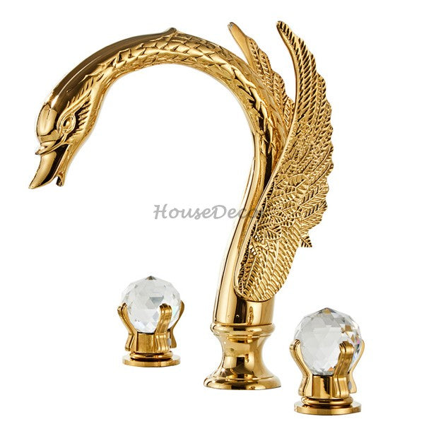 Modern bath shower mixer tap dual handle control main view