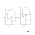 Modern bath shower mixer tap swivel spout additional view