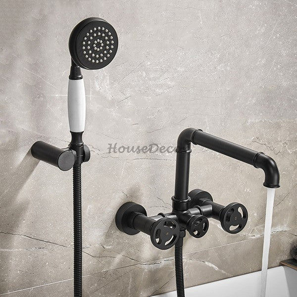 Modern bath shower mixer tap handheld shower set additional view