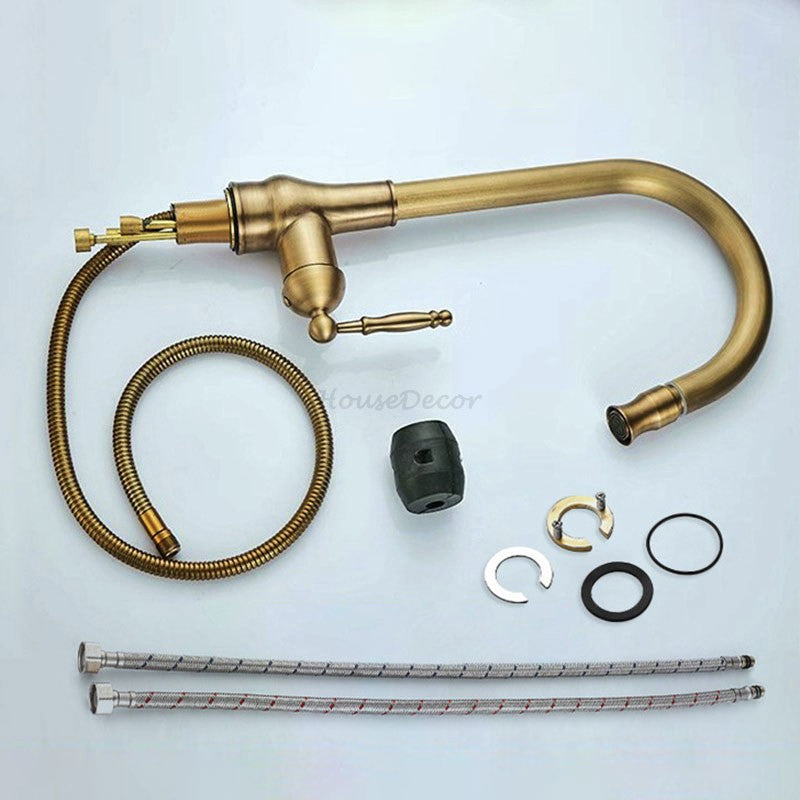 Modern kitchen sink mixer tap pull out spray additional view