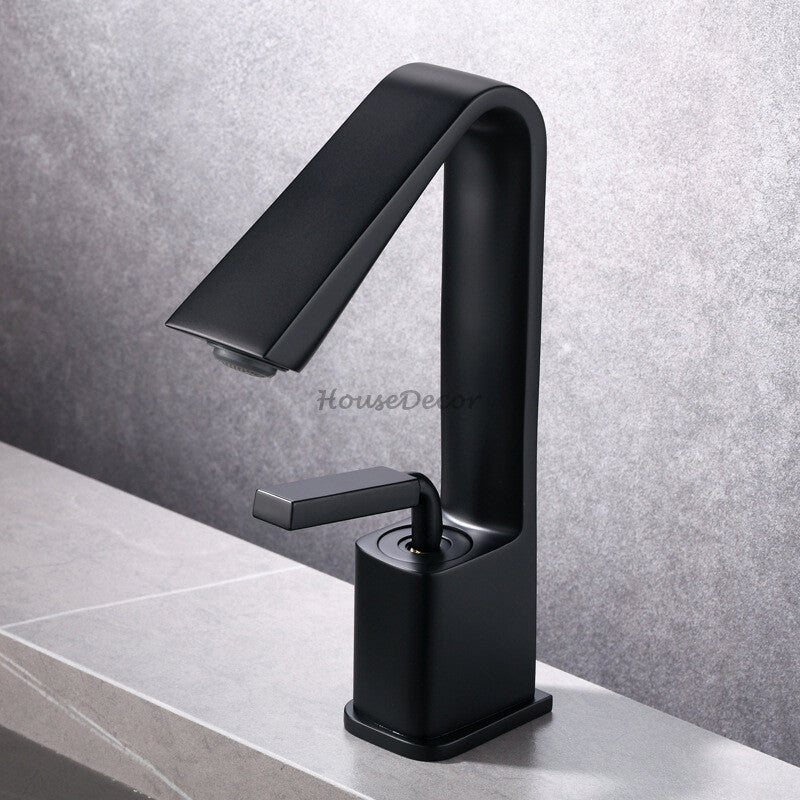 Modern bath shower mixer tap deck mounted design detail view