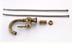 Antique Brass bath shower mixer tap swivel spout additional view