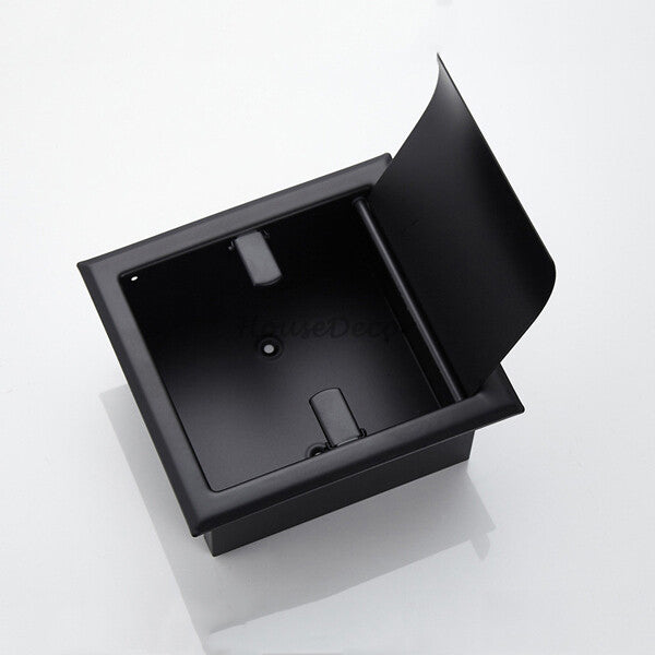 Black Stainless Steel toilet paper holder wall mounted design additional view