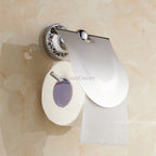 Chrome Ceramic toilet paper holder wall mounted design main view