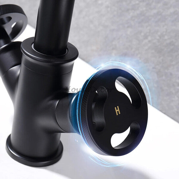 Modern bath shower mixer tap dual handle control additional view
