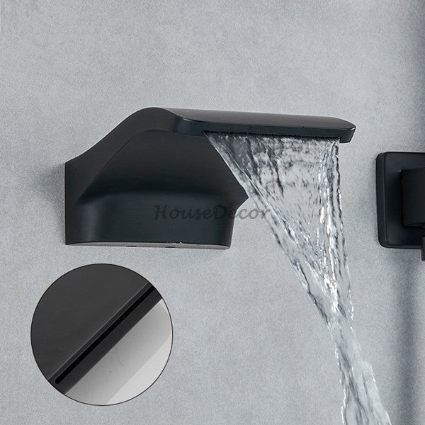 Modern bath shower mixer tap waterfall spout additional view