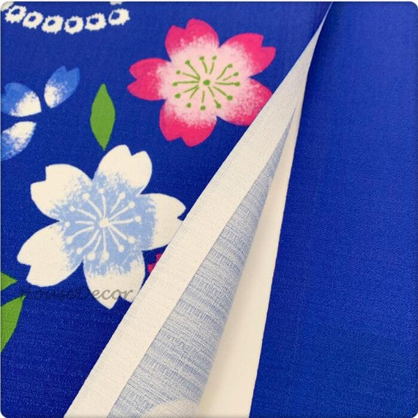Blue Fabric doorway curtain detailed product view additional view