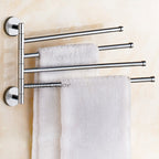 Chrome towel rack swivel spout detail view