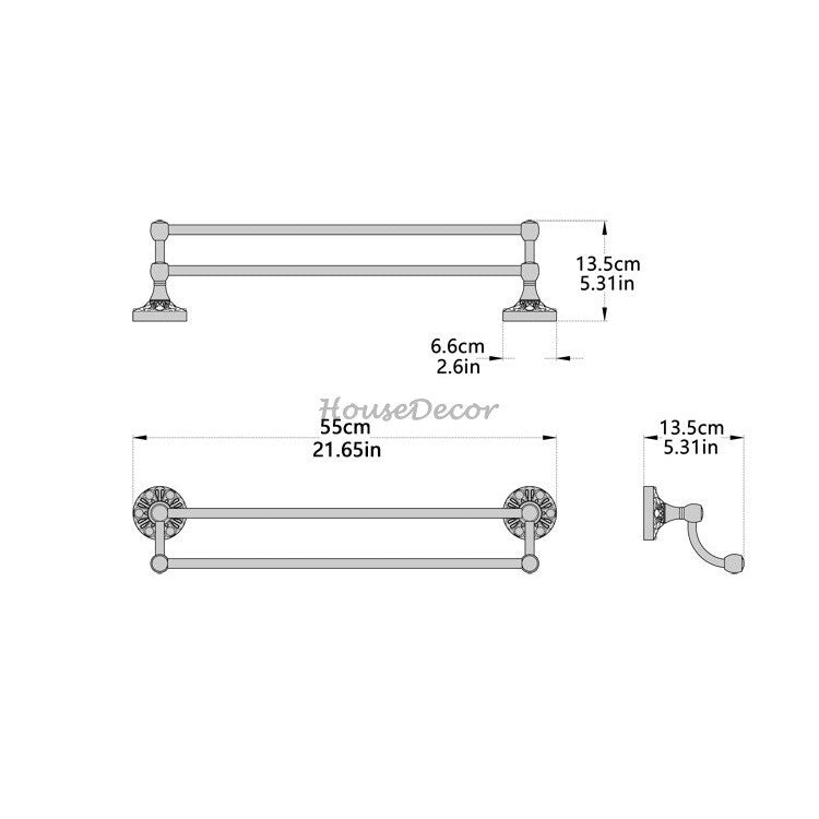 Modern towel rack detailed product view additional view