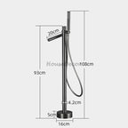 Modern bath shower mixer tap handheld shower set additional view