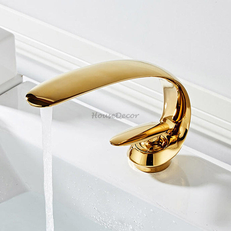 Modern bath shower mixer tap deck mounted design detail view