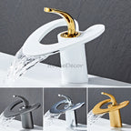 Modern bath shower mixer tap waterfall spout main view