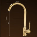 Modern Brass kitchen sink mixer tap swivel spout additional view