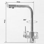 Modern kitchen sink mixer tap swivel spout additional view