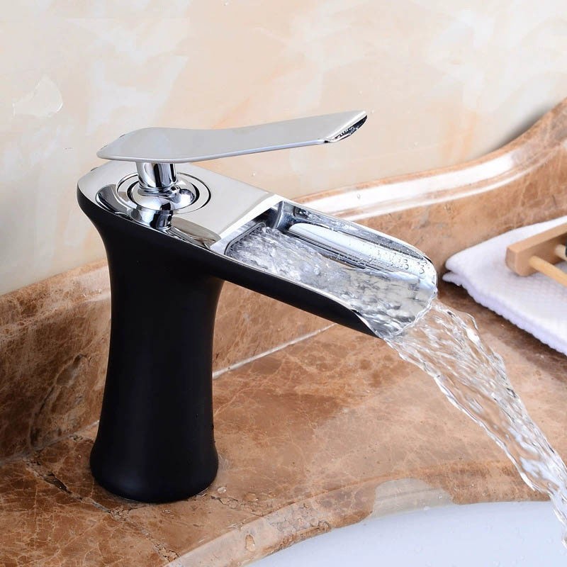 Modern bath shower mixer tap waterfall spout additional view