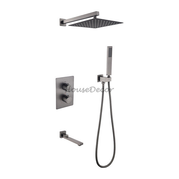 Modern bath shower mixer tap thermostatic control main view