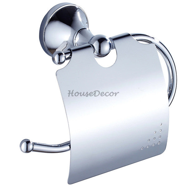 Chrome toilet paper holder wall mounted design main view
