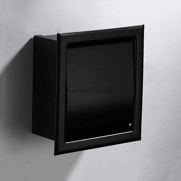 Black Stainless Steel toilet paper holder wall mounted design additional view