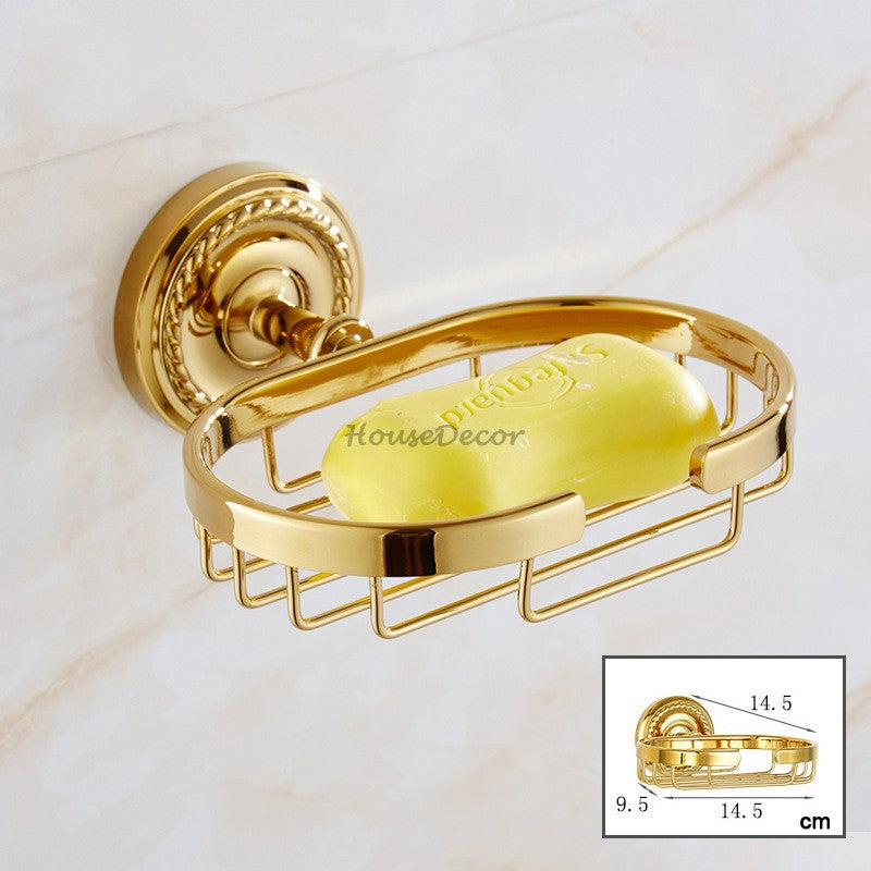 Gold Brass towel rack detailed product view additional view