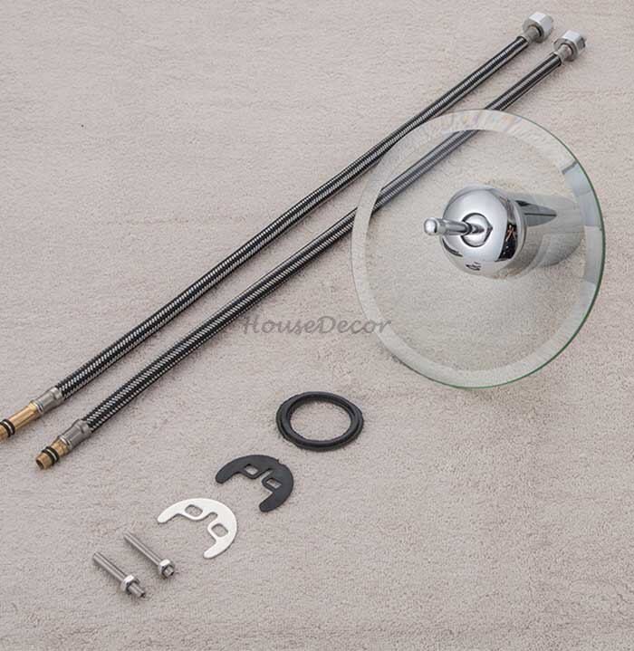 Chrome bath shower mixer tap waterfall spout detail view