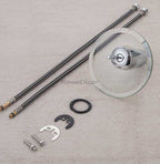 Chrome bath shower mixer tap waterfall spout detail view