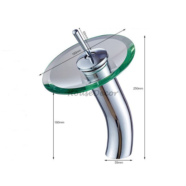 Modern Brass bath shower mixer tap waterfall spout additional view