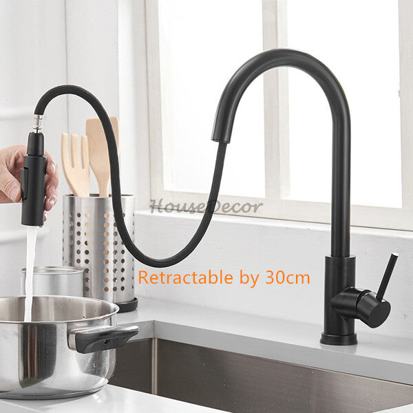 Modern kitchen sink mixer tap pull out spray additional view