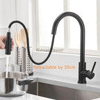 Modern kitchen sink mixer tap pull out spray additional view
