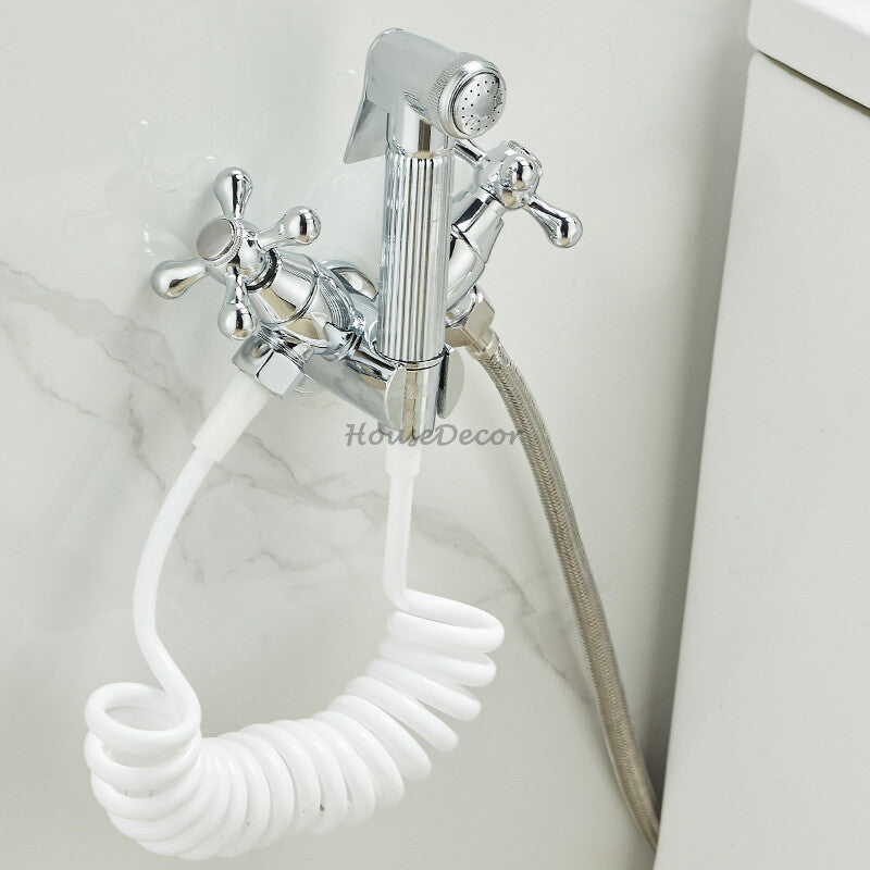 Gold home product handheld shower set detail view