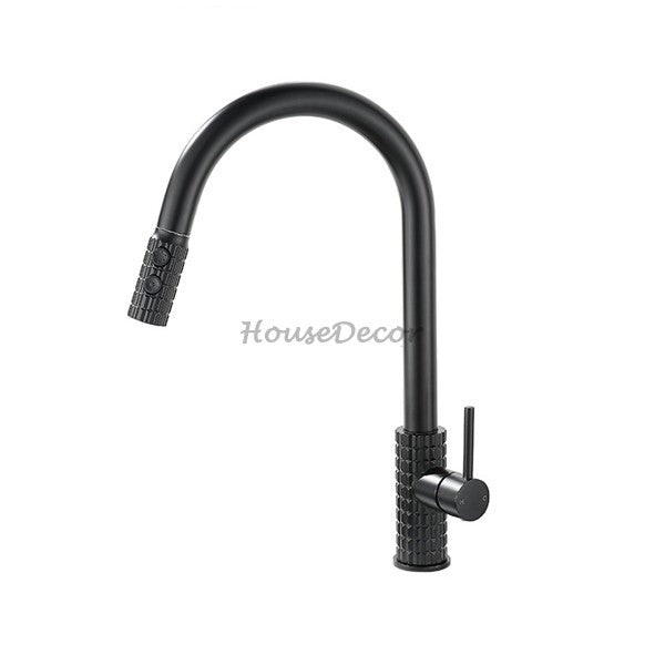 Modern kitchen sink mixer tap pull out spray main view