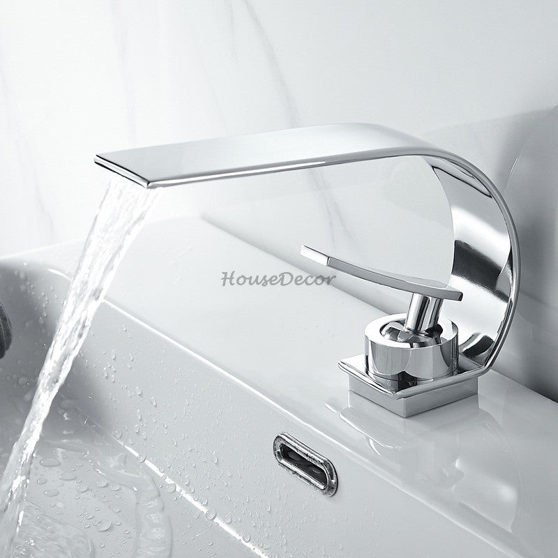 Brass bath shower mixer tap waterfall spout additional view