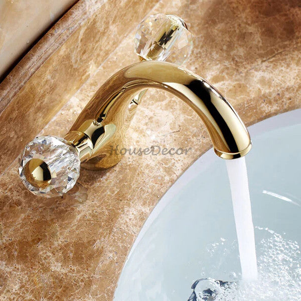 Gold Brass bath shower mixer tap detailed product view detail view