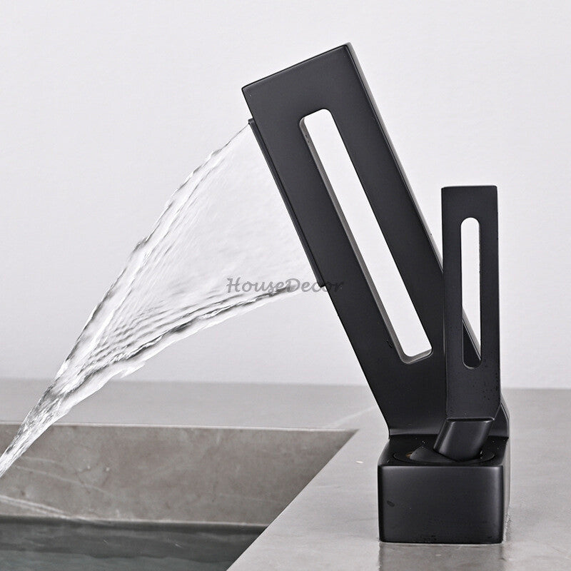 Modern bath shower mixer tap waterfall spout additional view