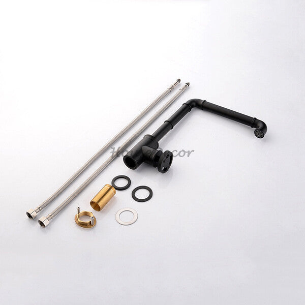 Modern Brass kitchen sink mixer tap swivel spout additional view