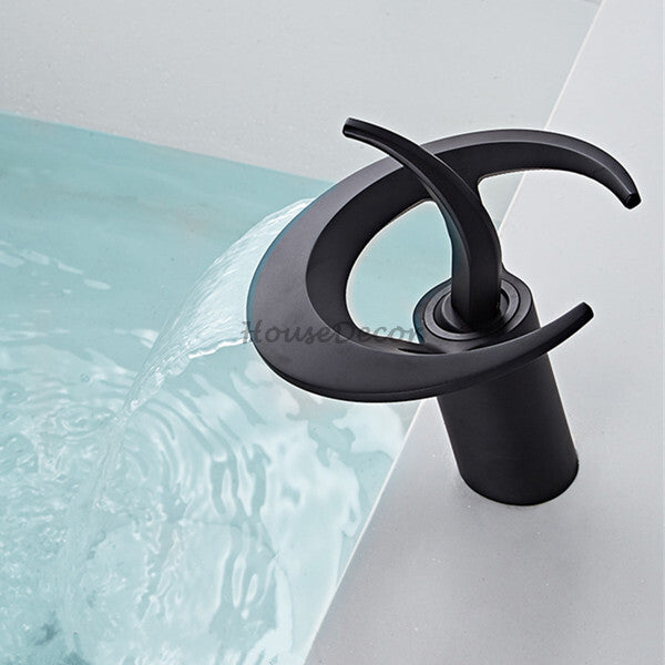 Modern bath shower mixer tap waterfall spout additional view