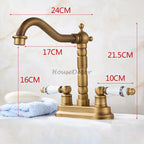 Antique Brass kitchen sink mixer tap swivel spout additional view