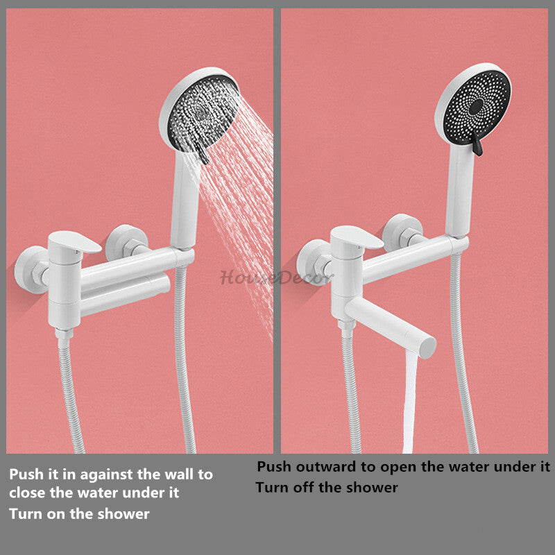 Modern bath shower mixer tap swivel spout additional view
