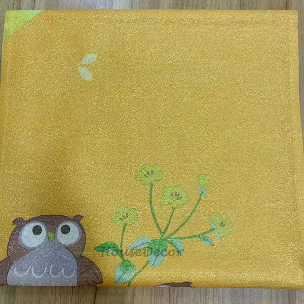 Gold Fabric doorway curtain room divider design detail view