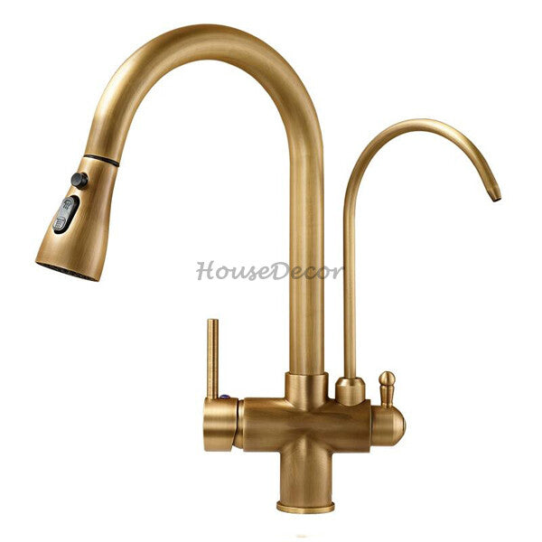 Modern kitchen sink mixer tap pull out spray main view
