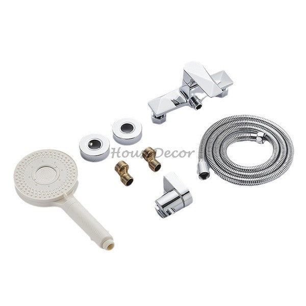 Chrome bath shower mixer tap wall mounted design additional view