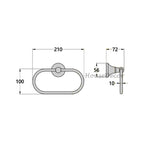 Antique Brass towel ring wall mounted design additional view