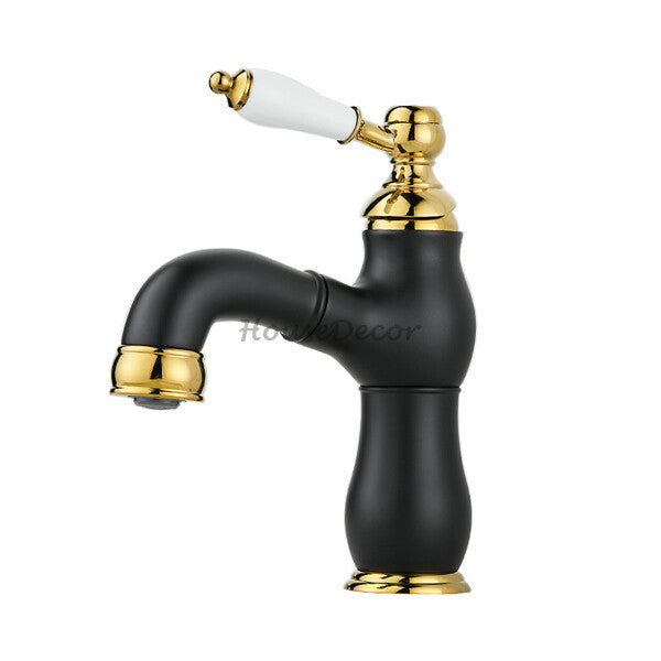 Black bath shower mixer tap pull out spray main view