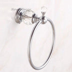 Gold towel ring wall mounted design detail view